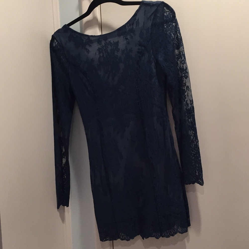 Navy blue lace dress